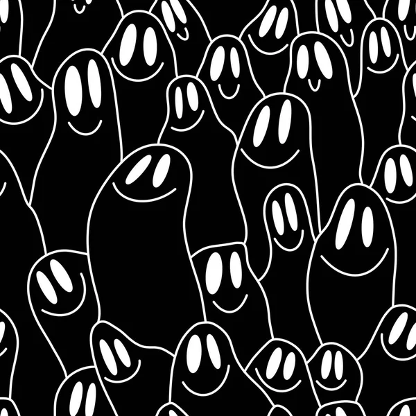 Halloween seamless pattern with ghosts for fabrics and textiles — Stock Photo, Image