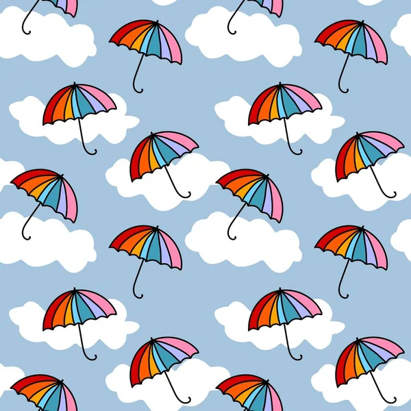 生地や織物の傘でシームレスなパターン — ストック写真