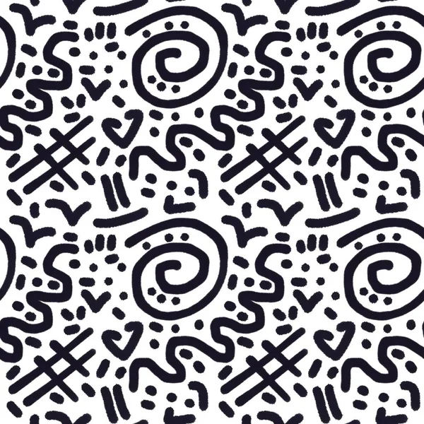 Nahtlose abstrakte Muster mit Linienkunststreifen für Stoffe und Textilien — Stockfoto
