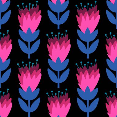 Duvar kâğıdı, kumaş ve tekstil için çiçekli Geometrik dikişsiz desen