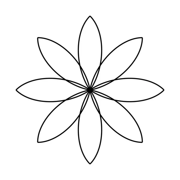 Geometryczny kwiat bazgrołów do tapet, tkanin i tekstyliów — Zdjęcie stockowe