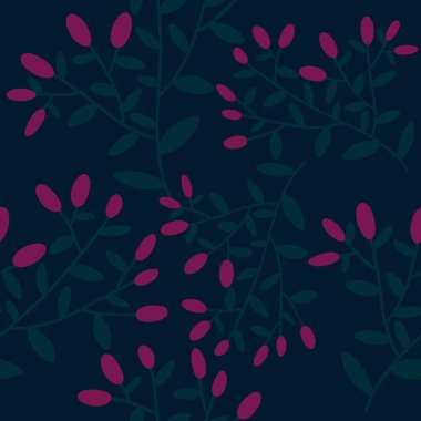 Kumaşlar, tekstil ve çarşaflar için böğürtlenli kusursuz desen 