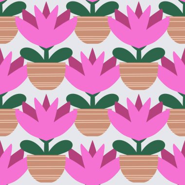 Duvar kâğıdı, kumaş ve tekstil için çiçekli Geometrik dikişsiz desen