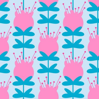 Duvar kâğıdı, kumaş ve tekstil için çiçekli Geometrik dikişsiz desen