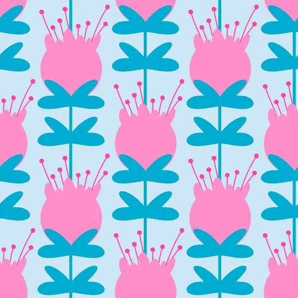 Padrão sem costura floral geométrica com flor para papel de parede e tecidos e têxteis — Fotografia de Stock