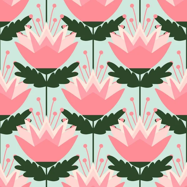 Duvar kâğıdı, kumaş ve tekstil için çiçekli Geometrik dikişsiz desen