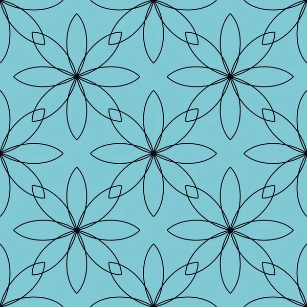 Geometrische bloemen naadloos patroon met bloem voor behang en stoffen en textiel — Stockfoto