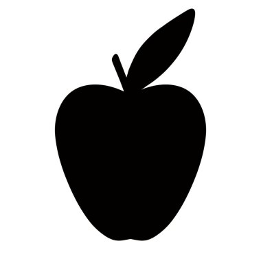 Hediyeler, çocuklar ve kumaşlar için basit siyah elma karala