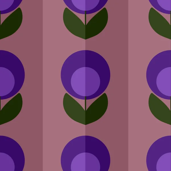 Geometriskt blommigt sömlöst mönster med blomma för tapeter, tyger och textilier — Stockfoto