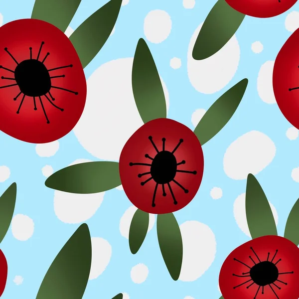 Poppy αδιάλειπτη μοτίβο για ταπετσαρία και υφάσματα και υφάσματα και συσκευασίες και δώρα και κάρτες — Φωτογραφία Αρχείου