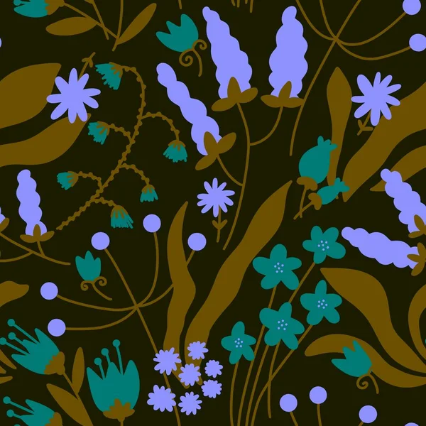 Duvar kâğıdı, kumaş ve tekstil için çiçekli Geometrik dikişsiz desen — Stok fotoğraf