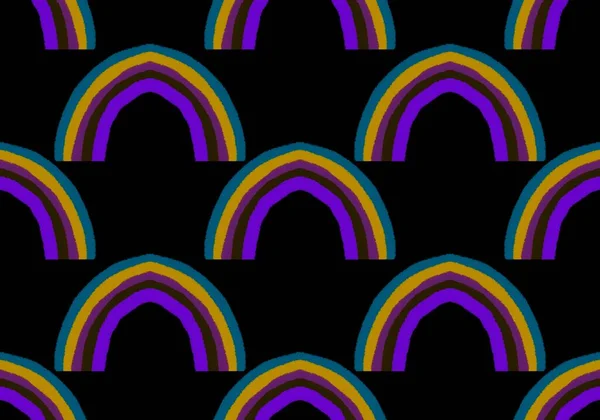 Kids rainbow seamless pattern for fabrics and textiles and packaging and gifts — Stock Photo, Image