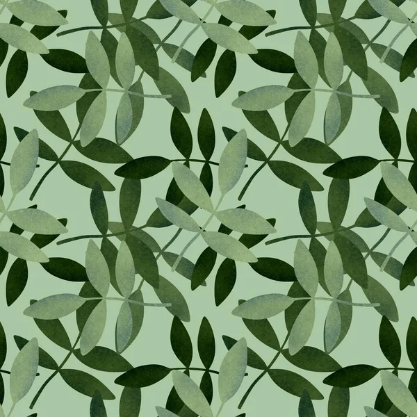 Бесшовный узор с листьями для тканей и текстиля — стоковое фото