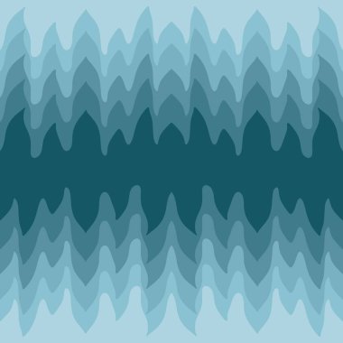 Duvar kağıtları, kumaşlar, ambalajlar, çarşaflar ve çocuklar için karikatür bulutlarıyla kusursuz dalga desenleri.