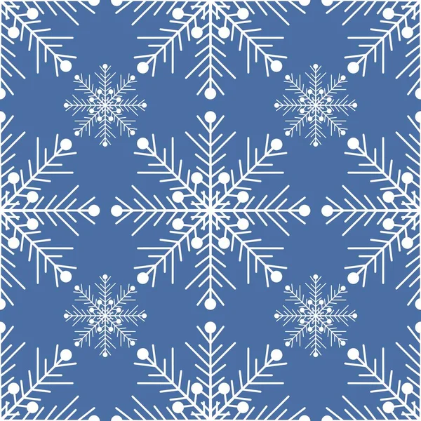 Płynny wzór zimy z płatkami śniegu do tkanin, tekstyliów i płócien — Zdjęcie stockowe