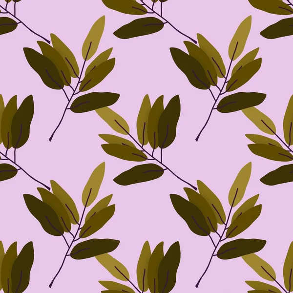 布や織物の葉でシームレスなパターン — ストック写真