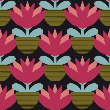 Duvar kâğıdı, kumaş ve tekstil için çiçekli Geometrik dikişsiz desen