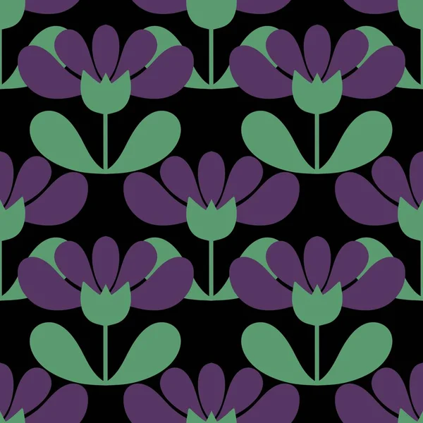 Геометрический цветочный бесшовный узор с цветком для обоев и текстиля — стоковое фото