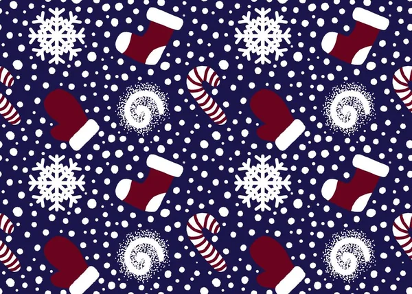 Winter seamless snowman pattern for fabrics and textiles and packaging and gifts and cards and linens and kids — Stock Photo, Image