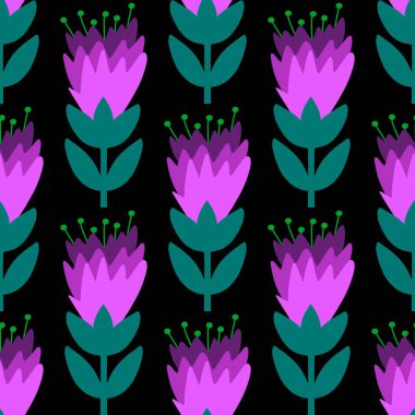 Duvar kâğıdı, kumaş ve tekstil için çiçekli Geometrik dikişsiz desen