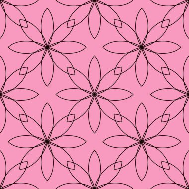 Duvar kâğıdı, kumaş ve tekstil için çiçekli Geometrik dikişsiz desen