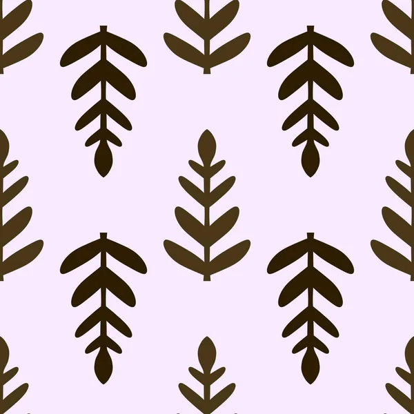 Einfaches nahtloses Muster mit Blättern für Tapeten und Stoffe sowie Textilien und Verpackungen — Stockfoto