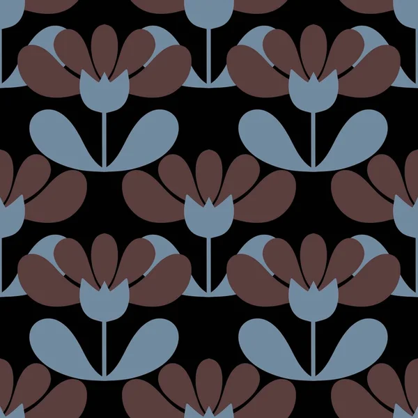 Motivo geometrico floreale senza cuciture con fiore per carta da parati e tessuti e tessuti — Foto Stock