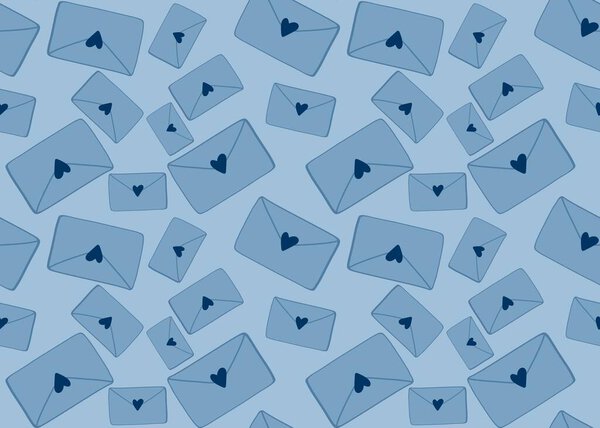 Valentines love letters seamless pattern for fabrics and textiles and packaging and gifts and kids and wrapping paper