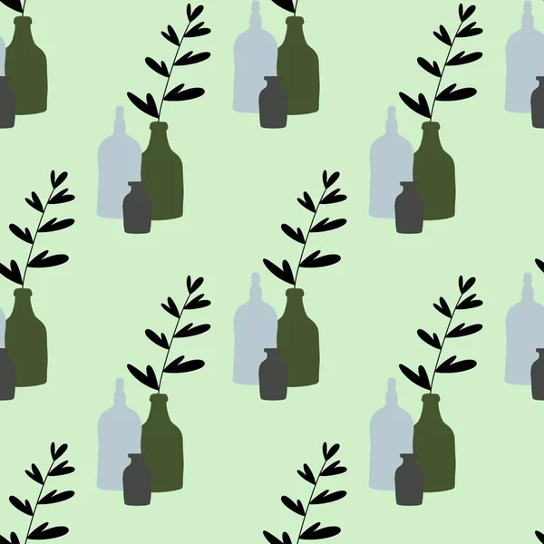 Seamless pattern with bottle for fabrics and textiles and packaging and gifts and cards and linens — Stock Photo, Image