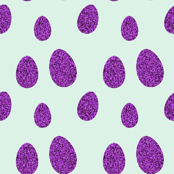 Easter seamless pattern with glitter eggs for wallpaper and fabrics and textiles and packaging and gifts — Stock Photo, Image