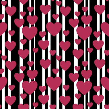 Kartpostallar, hediyeler ve kartpostallar için kalpleri olan kusursuz sevgililer günü desenleri. 