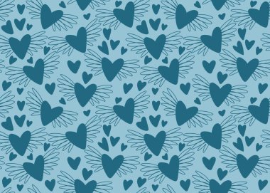 Sevgililer Günü 'nde hediyeler, kartlar, çarşaflar, çocuklar ve kumaşlar için kanatlı kalpler. 