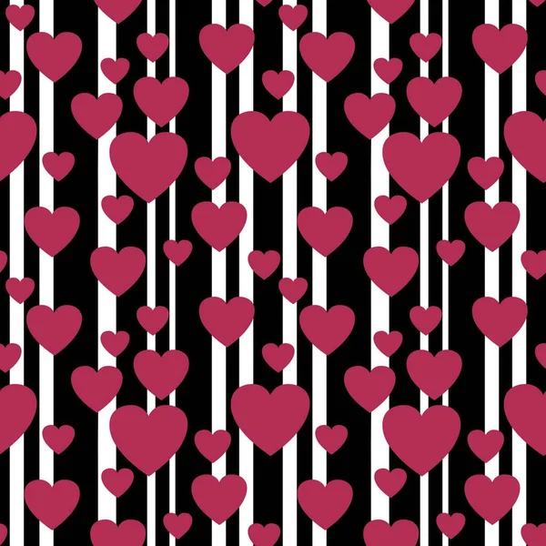 Seamless valentines pattern with hearts for postcard and gifts and cards — Stock Photo, Image