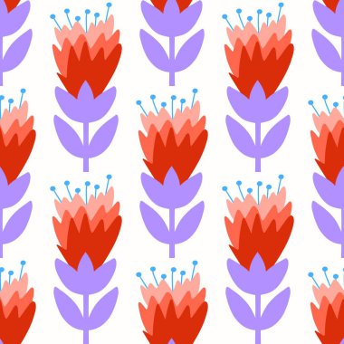 Duvar kâğıdı, kumaş ve tekstil için çiçekli Geometrik dikişsiz desen