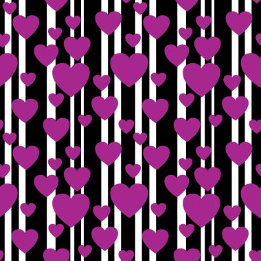 Kartpostallar, hediyeler ve kartpostallar için kalpleri olan kusursuz sevgililer günü desenleri. 