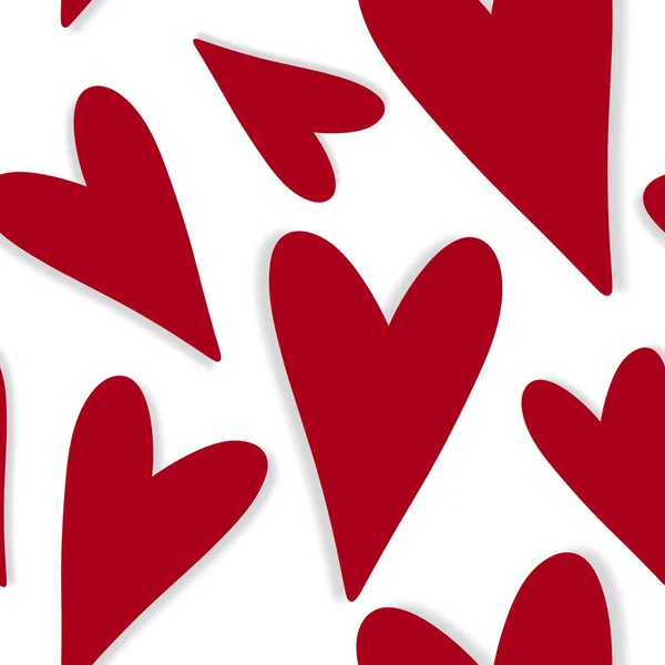 Płynny wzór Walentynki z sercami na pocztówkę i prezenty i karty — Zdjęcie stockowe