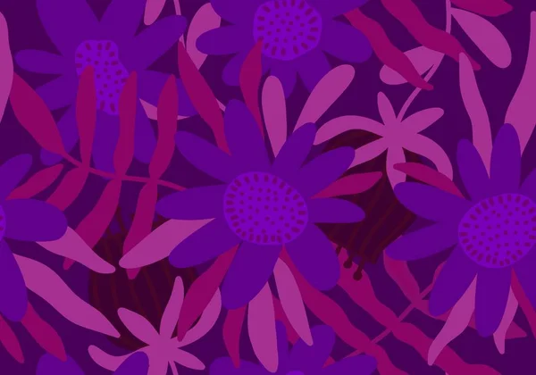 Kwiatowy bezszwowy wzór z kwiatem na tkaniny i tekstylia oraz opakowania — Zdjęcie stockowe