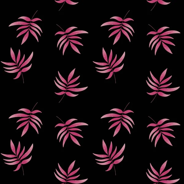 Безшовний квітковий візерунок з листям, ягодами і насінням для тканин і текстилю — стокове фото