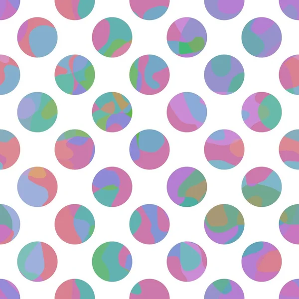 Patrón de puntos sin costuras con bols de colores para papel pintado y telas y textiles y embalaje y ropa de cama —  Fotos de Stock
