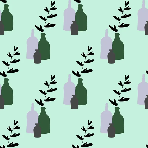 Seamless pattern with bottle for fabrics and textiles and packaging and gifts and cards and linens — Stock Photo, Image