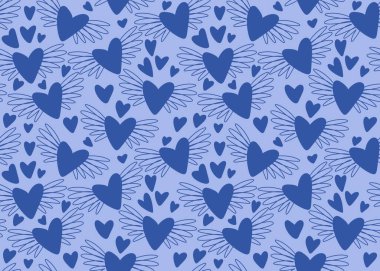 Sevgililer Günü 'nde hediyeler, kartlar, çarşaflar, çocuklar ve kumaşlar için kanatlı kalpler. 