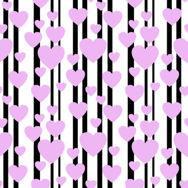 Kartpostallar, hediyeler ve kartpostallar için kalpleri olan kusursuz sevgililer günü desenleri. 