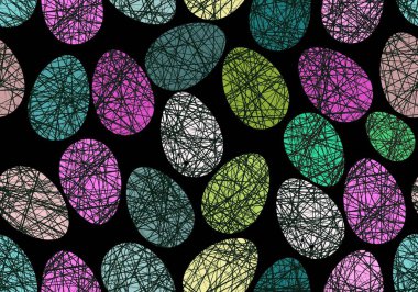 Duvar kağıdı, kumaş, tekstil, ambalaj ve hediyeler için yumurtaları olan paskalya pürüzsüz deseni. 