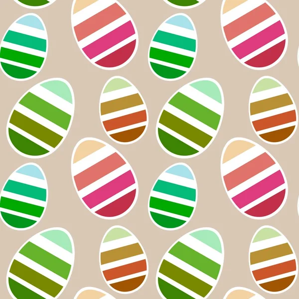 Wielkanocny wzór bez szwu z jajkami na tapety i tkaniny i tkaniny oraz opakowania i prezenty — Zdjęcie stockowe