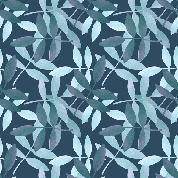 Seamless pattern with leaves for fabrics and textiles — Stock Photo, Image