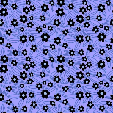 Kumaşlar, kartlar, çarşaflar, çocuklar ve ambalaj kağıtları için çiçeklerle basit, pürüzsüz desen.