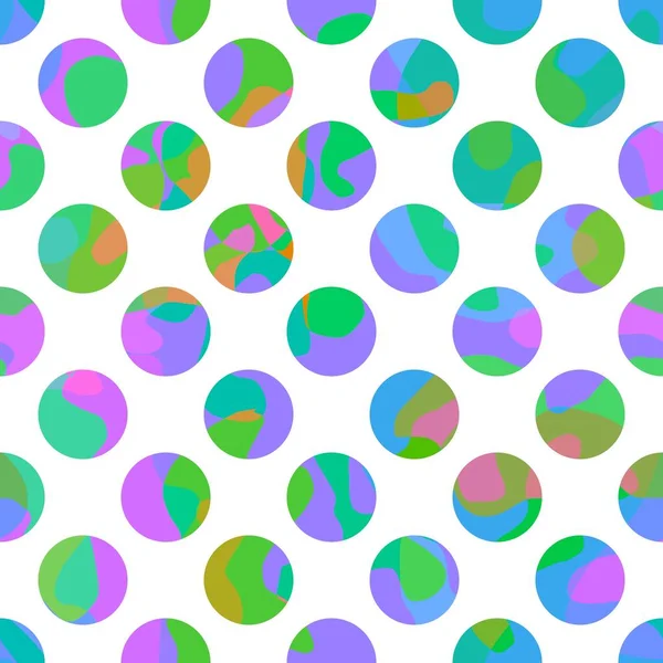 Patrón de puntos sin costuras con bols de colores para papel pintado y telas y textiles y embalaje y ropa de cama —  Fotos de Stock