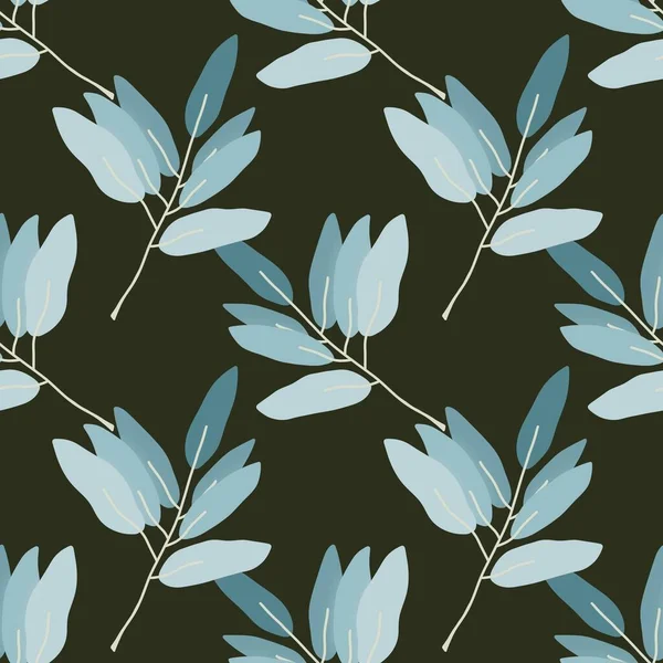 Безшовний візерунок з листям для тканин і текстилю — стокове фото