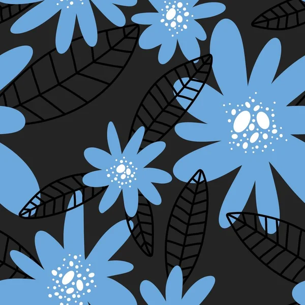 Patrón floral sin costuras con flores para telas y textiles — Foto de Stock