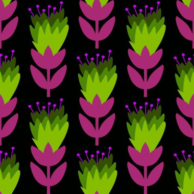 Duvar kâğıdı, kumaş ve tekstil için çiçekli Geometrik dikişsiz desen